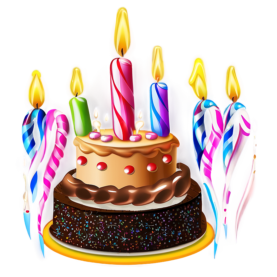 Birthday Cake With Candles Png 05042024 PNG Image