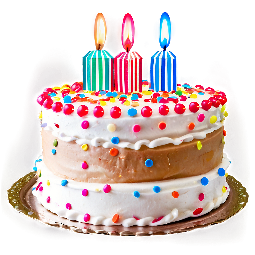 Birthday Cake With Confetti Png 15 PNG Image