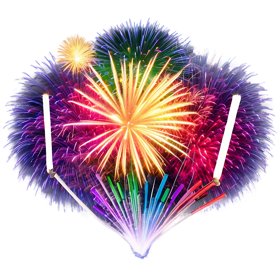 Birthday Fireworks Png Ndn PNG Image