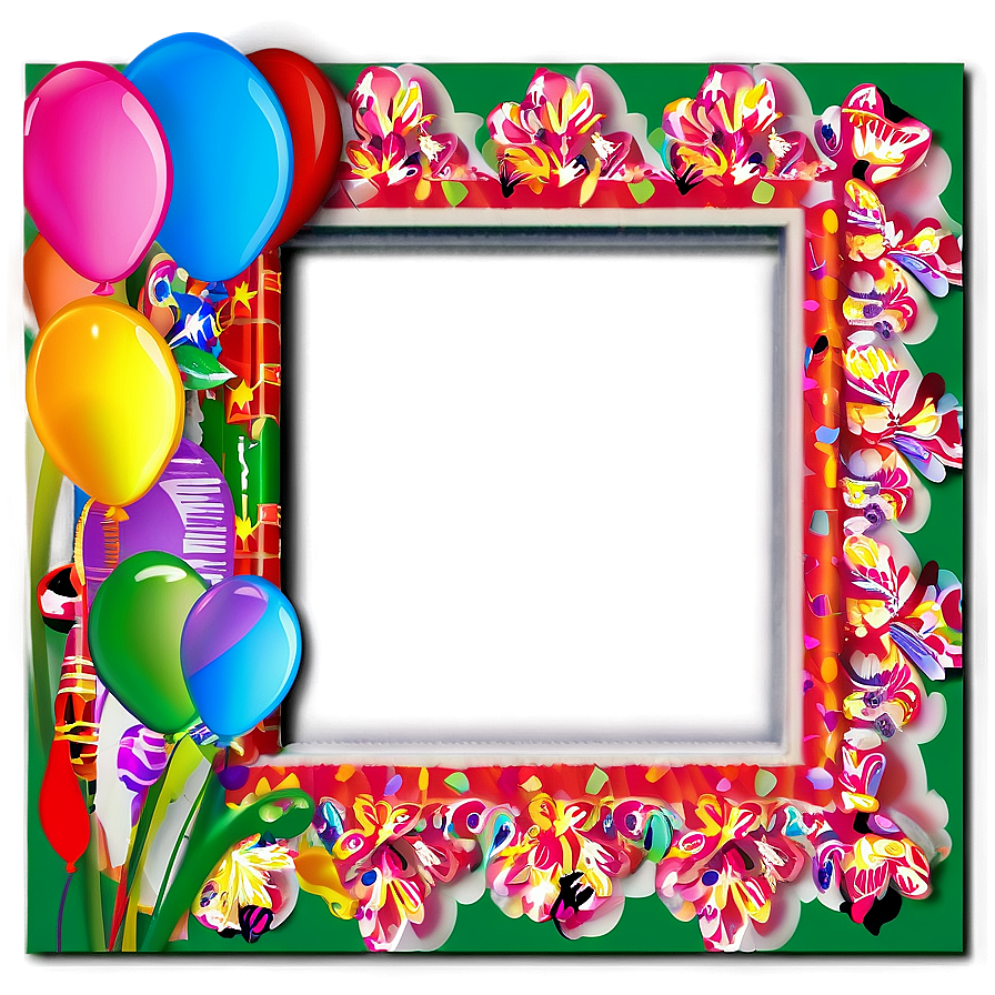 Birthday Photo Frame Png Ybw21 PNG Image