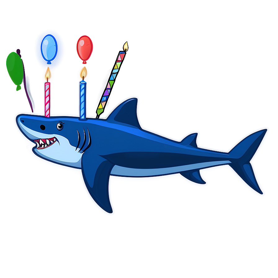 Birthday Shark Hat Graphic Png 06292024 PNG Image