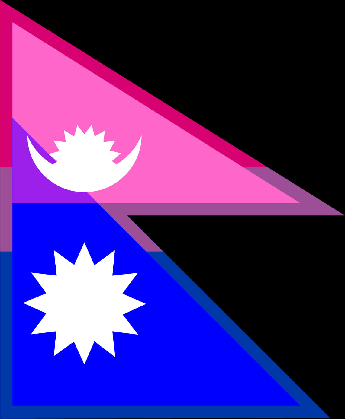 Bisexual Flag Abstract Art PNG Image