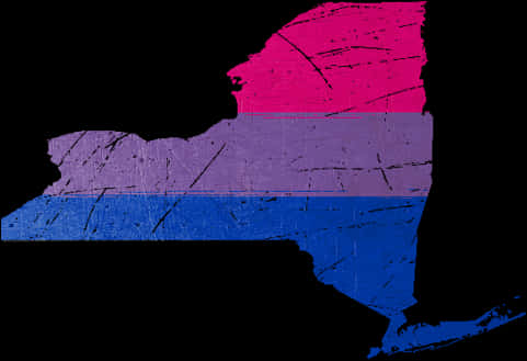 Bisexual Flag Map Silhouette PNG Image