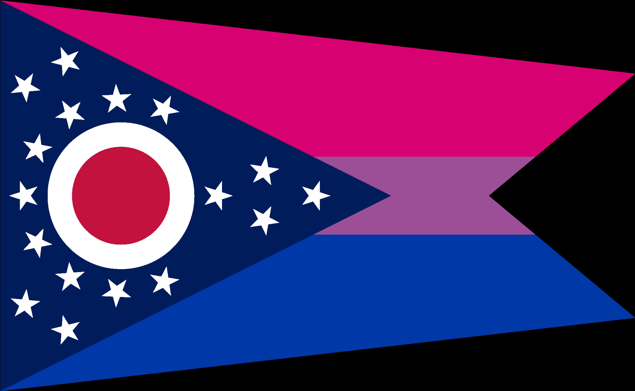 Bisexual Flag Ohio Fusion PNG Image