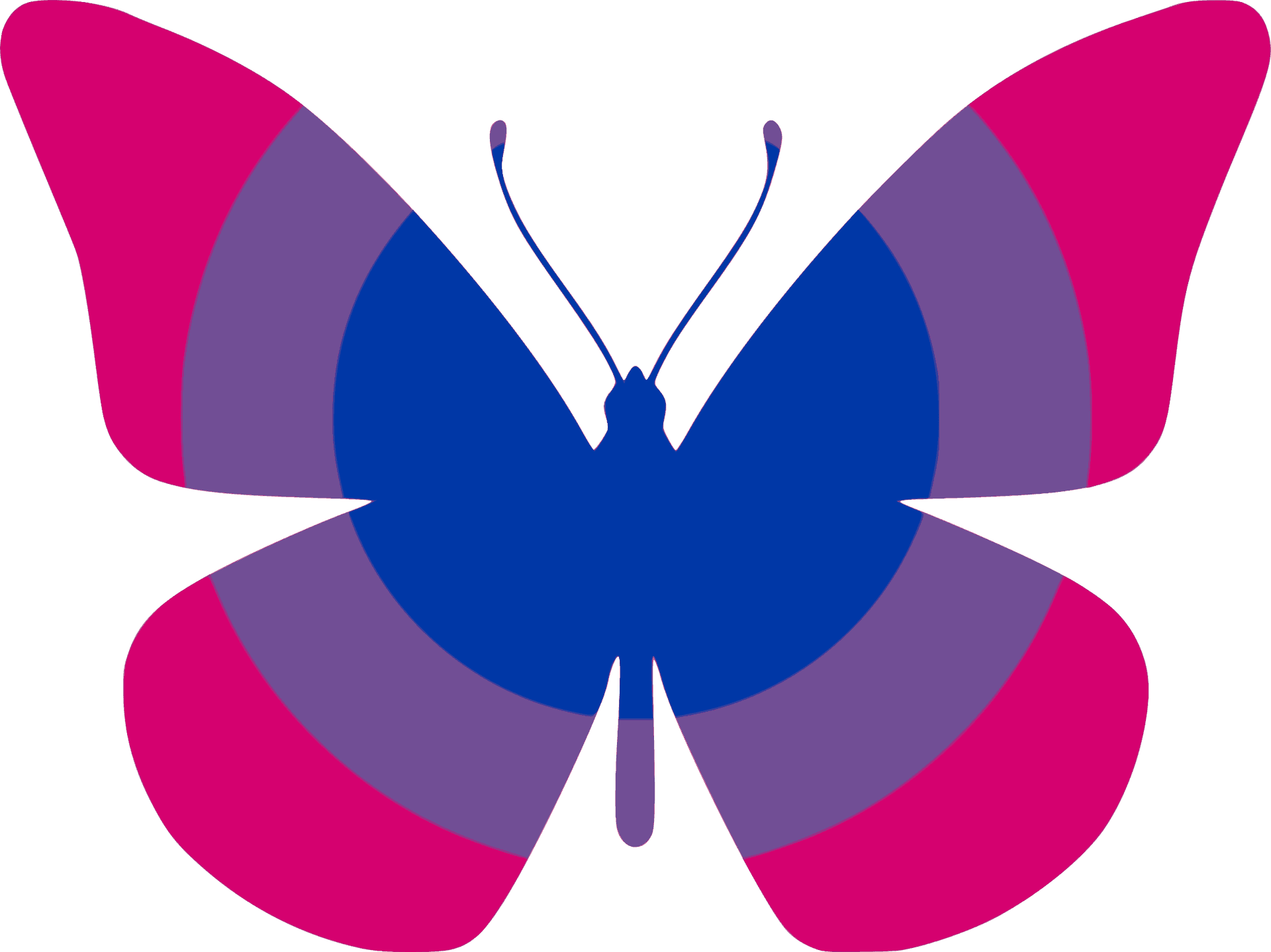 Bisexual Pride Butterfly PNG Image