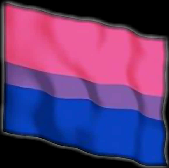 Bisexual Pride Flag Waving PNG Image