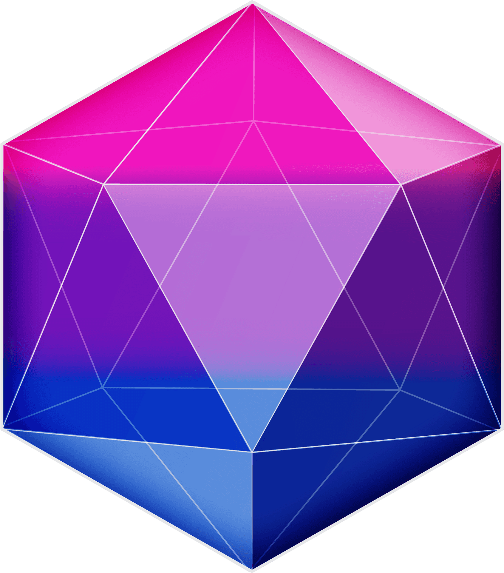 Bisexual Pride Geometric Icon PNG Image