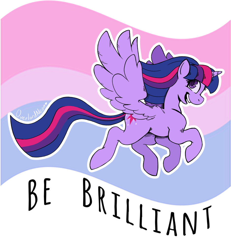 Bisexual Pride Pony Be Brilliant PNG Image