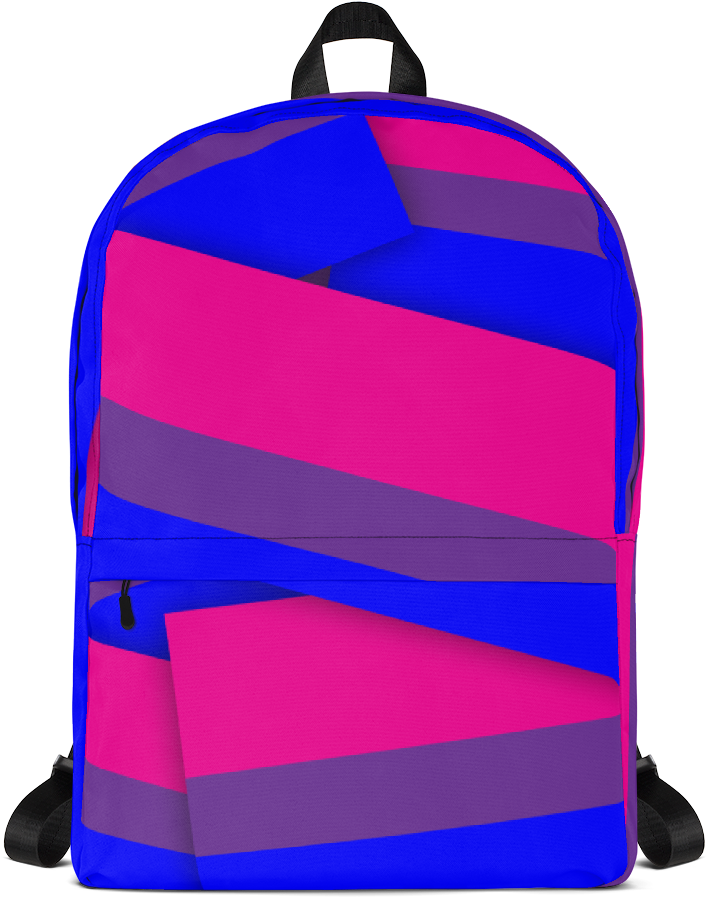 Bisexual Pride Striped Backpack PNG Image