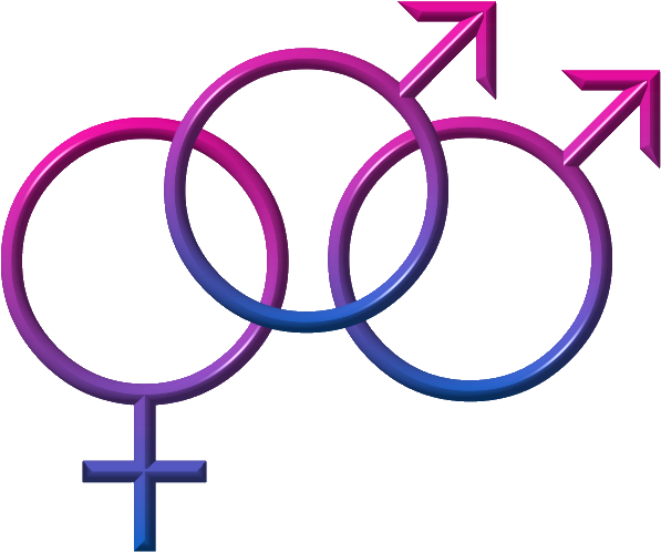 Bisexual Symbol Interlocking Circles PNG Image