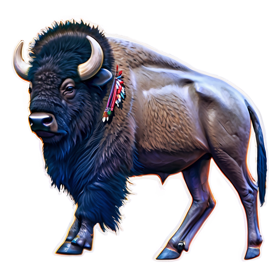 Bison And Native American Png 57 PNG Image