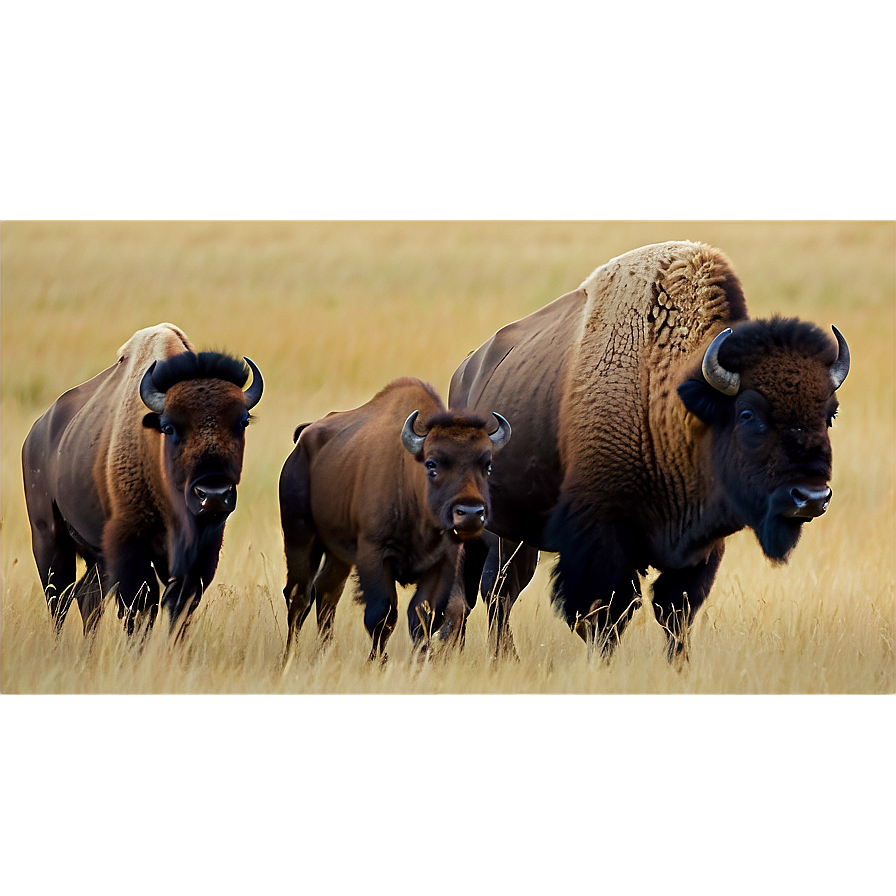 Bison Family Group Png Pkk PNG Image