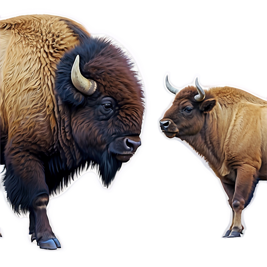 Bison In Folk Art Png Igo71 PNG Image