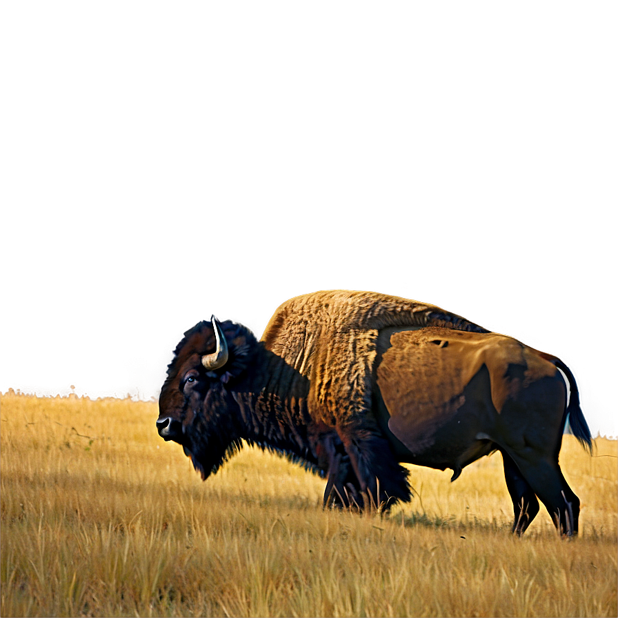 Bison In Grassland Habitat Png Dpt94 PNG Image