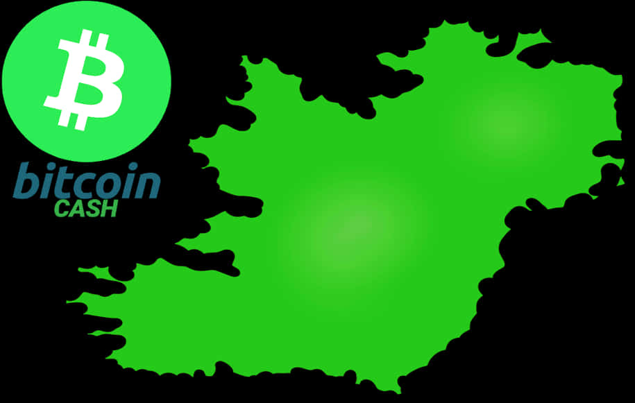 Bitcoin Cash Splatter Graphic PNG Image