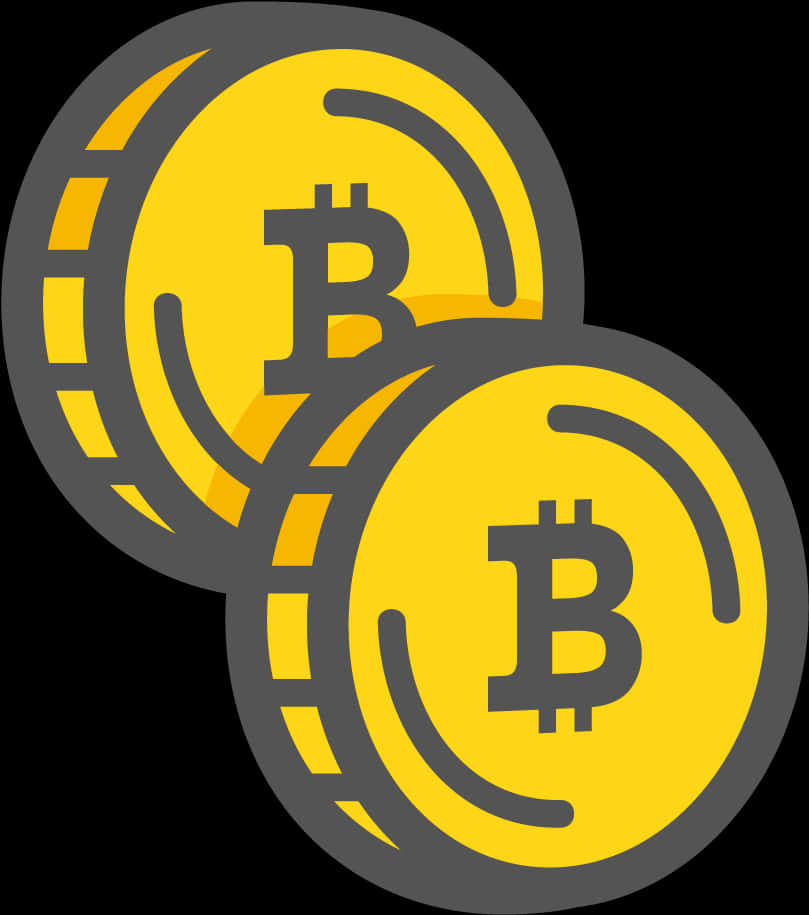 Bitcoin Coins Graphic PNG Image