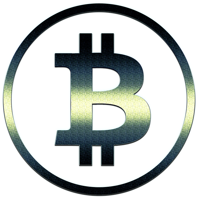 Bitcoin Logo Metallic Texture PNG Image