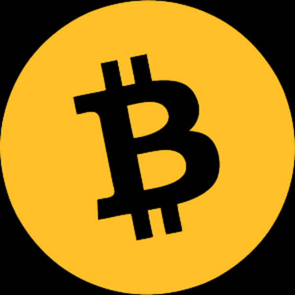 Bitcoin Logoon Yellow Background PNG Image