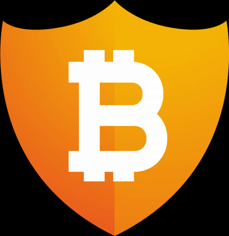 Bitcoin Security Shield Logo PNG Image