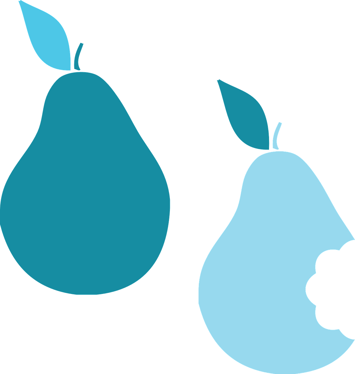 Bitten Pear Graphic PNG Image