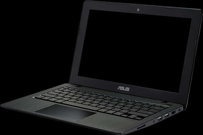 Black A S U S Laptop Isolated PNG Image