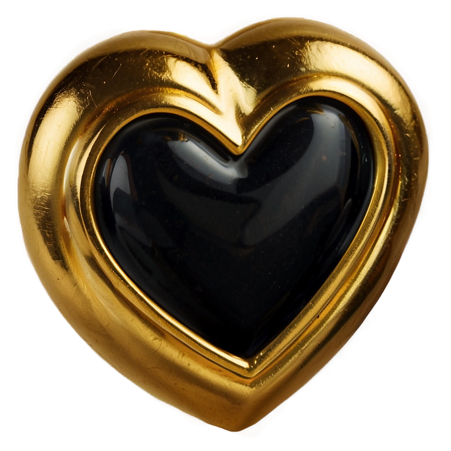 Black And Gold Heart Png 19 PNG Image