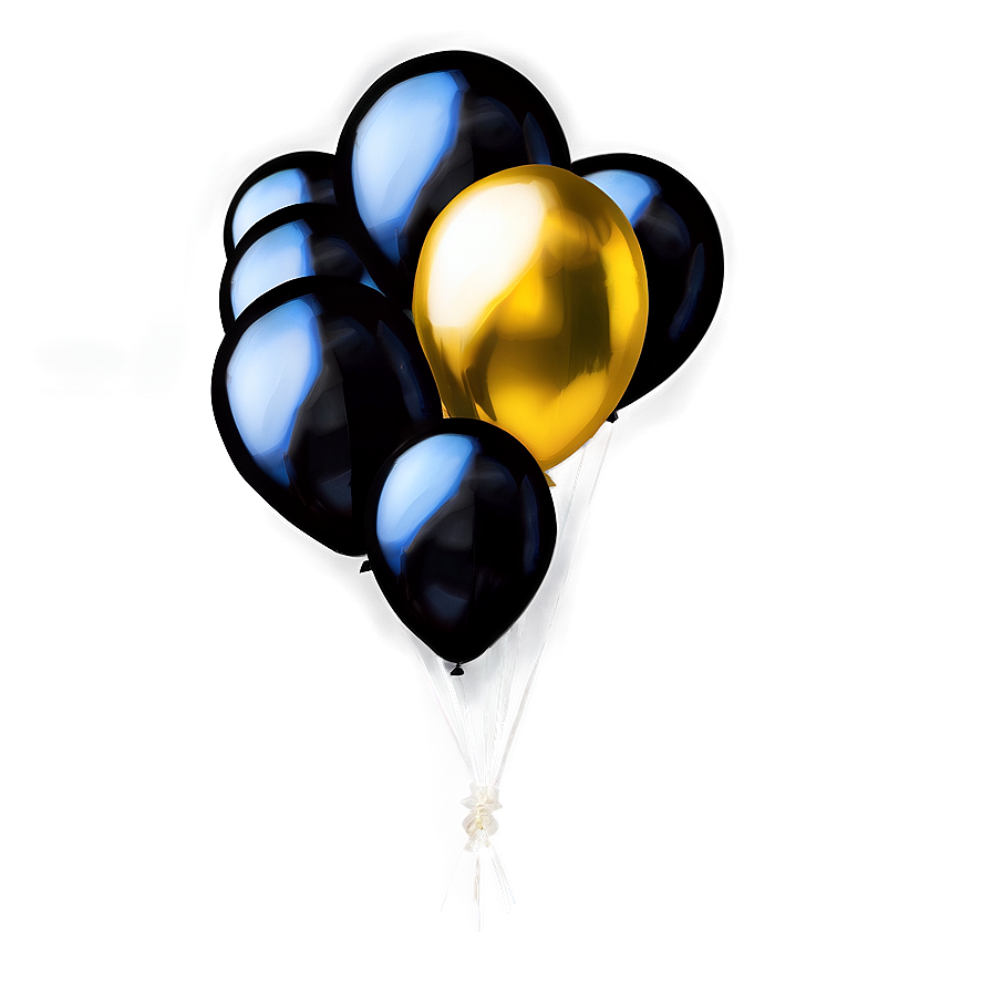 Black And Gold Wedding Balloons Png Lkm19 PNG Image