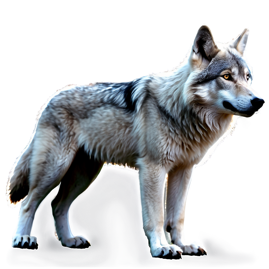 Black And White Alpha Wolf Png Mho PNG Image