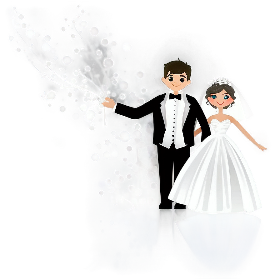 Black And White Bride And Groom Png 36 PNG Image