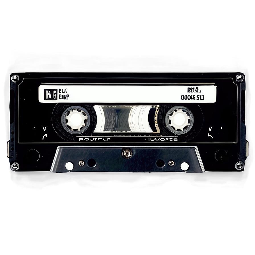 Black And White Cassette Tape Png 05252024 PNG Image