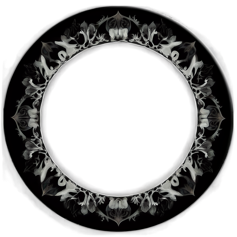 Black And White Circle Frame Png Gwb PNG Image