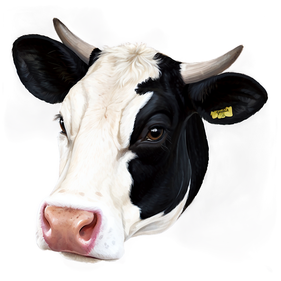 Black And White Cow Head Png 06212024 PNG Image