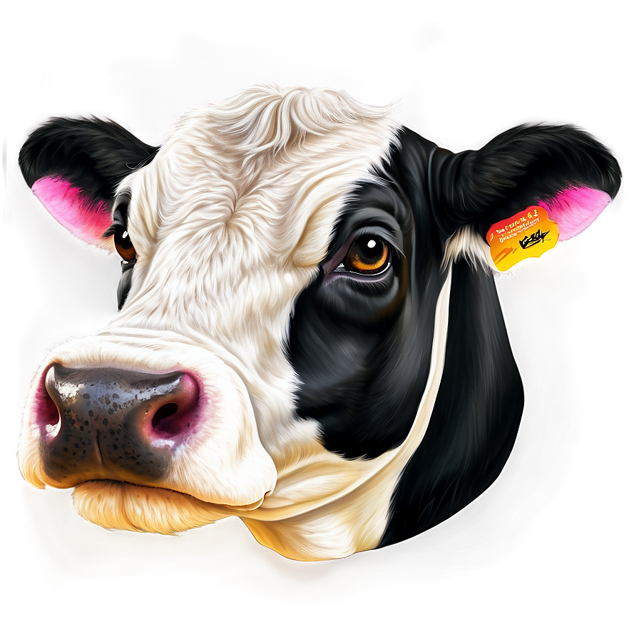 Black And White Cow Head Png 12 PNG Image