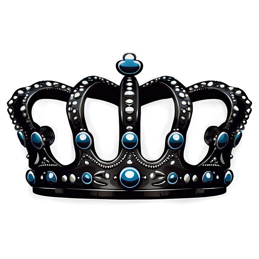 Black And White Crown Vector Png Qoo87 PNG Image