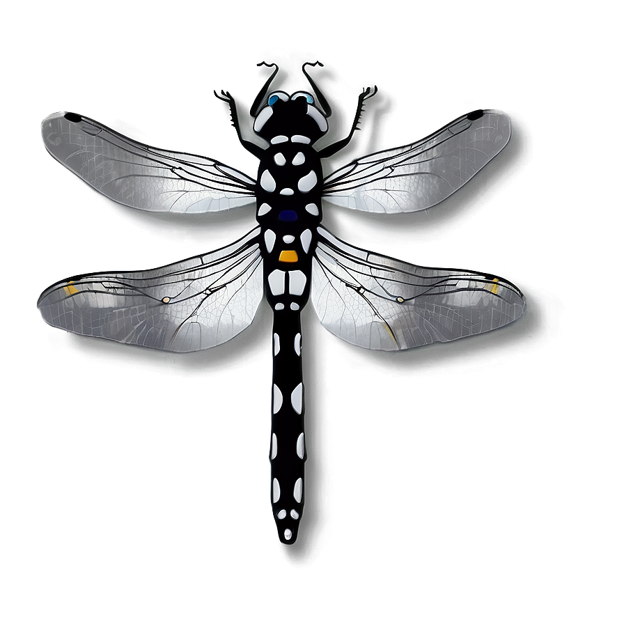 Black And White Dragonfly Png Wnp PNG Image