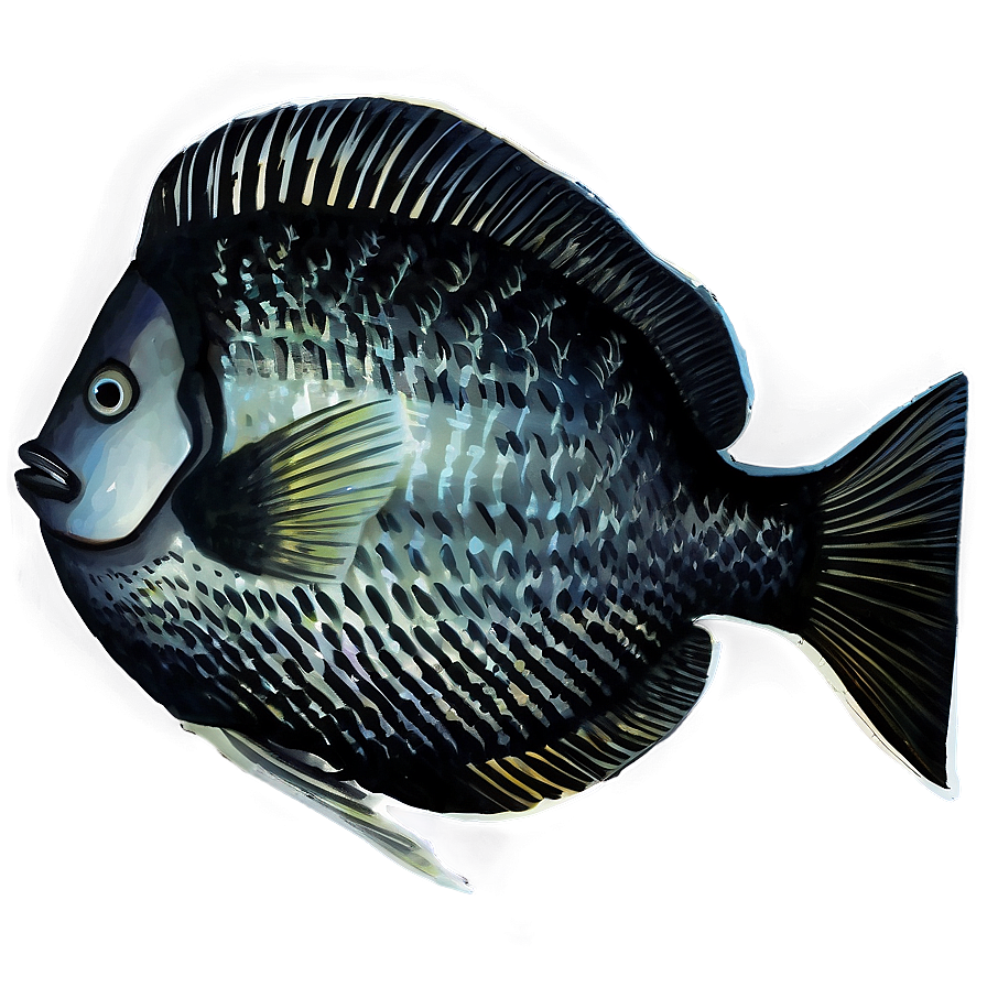 Black And White Fish Transparent Png 05262024 PNG Image