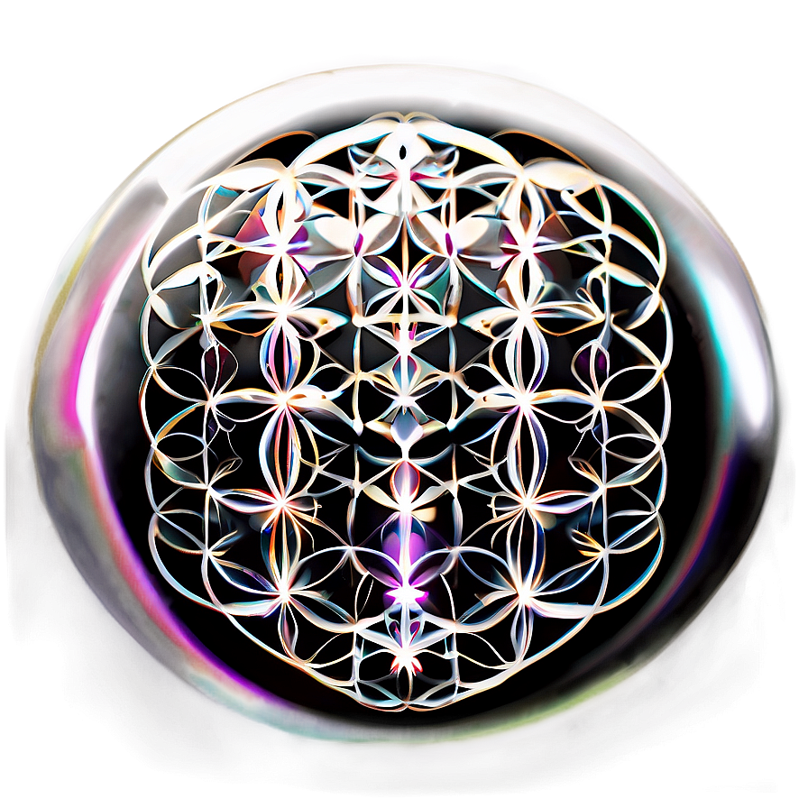 Black And White Flower Of Life Png 20 PNG Image