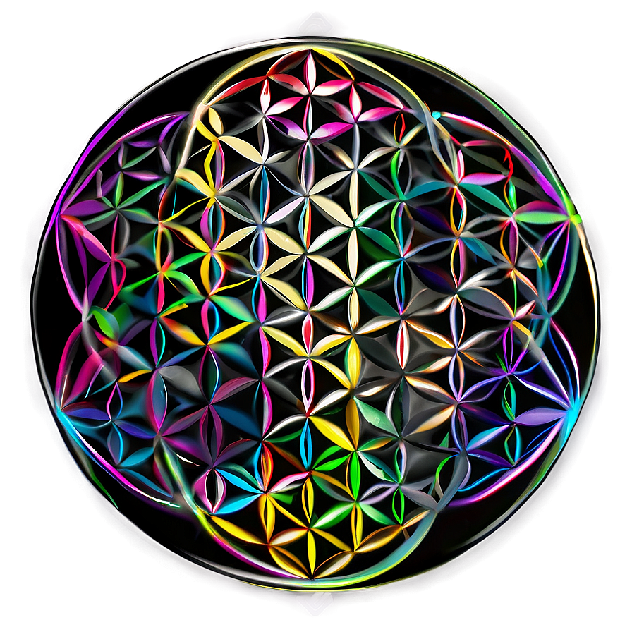 Black And White Flower Of Life Png 84 PNG Image