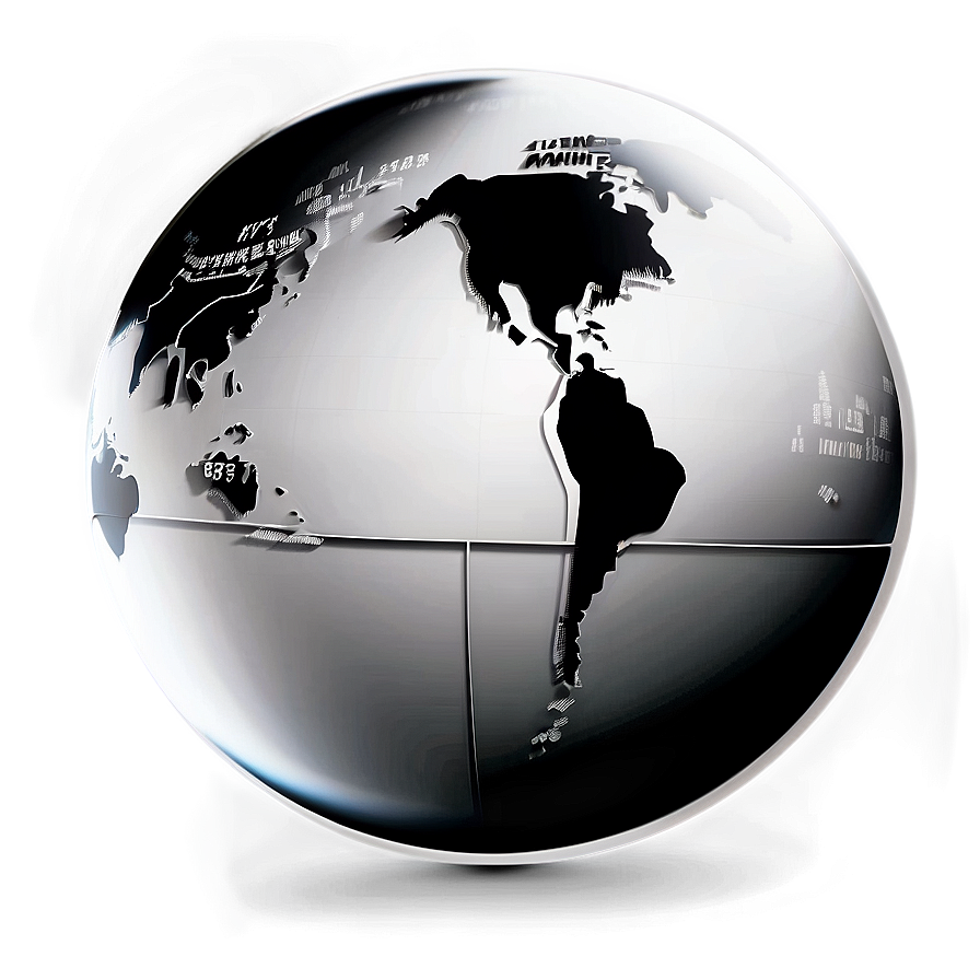 Black And White Globe Icon Png 55 PNG Image