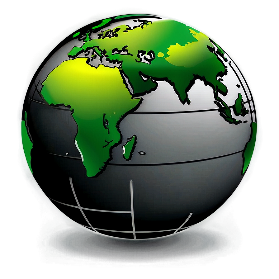 Black And White Globe Vector Png 06282024 PNG Image