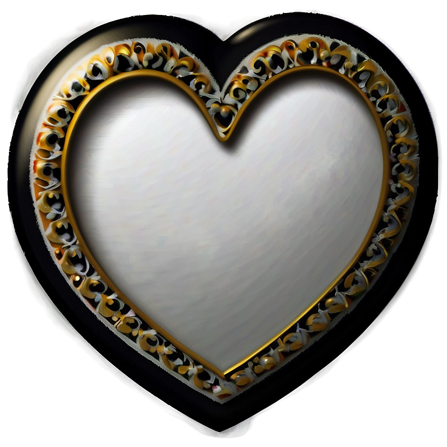 Black And White Heart Clipart Png Kvw PNG Image