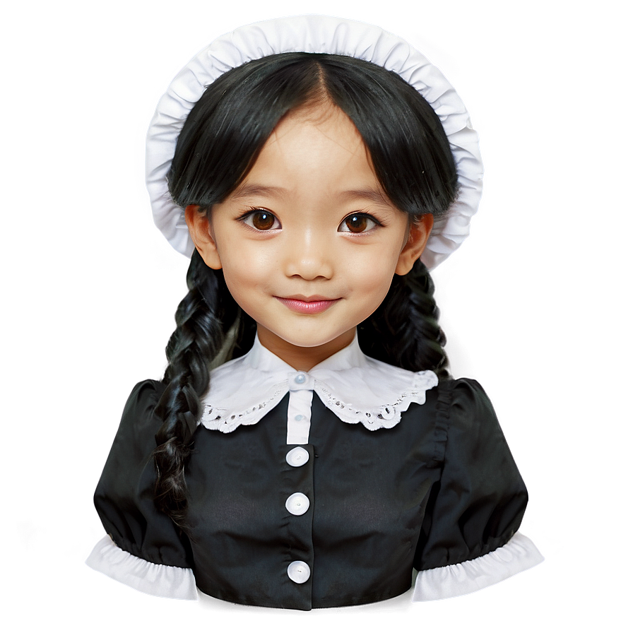 Black And White Maid Hat Png 36 PNG Image