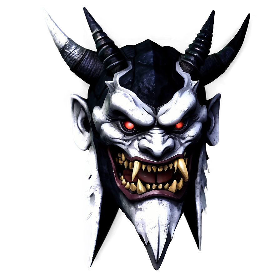 Black And White Oni Art Png 42 PNG Image