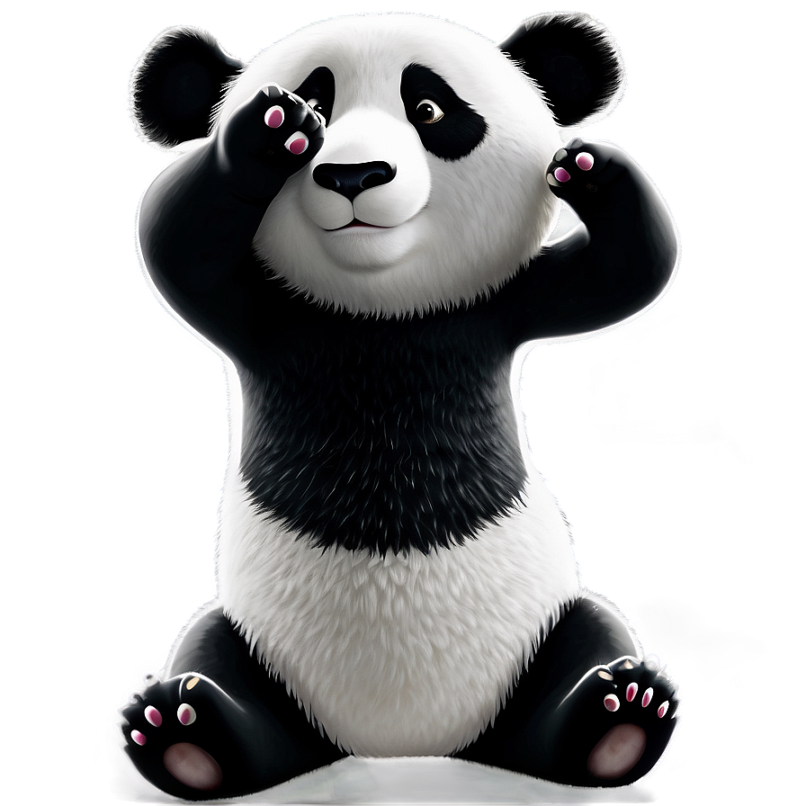 Black And White Panda Png Ybf PNG Image