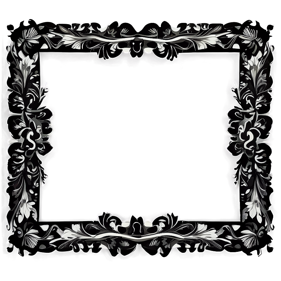 Black And White Photo Border Png 06262024 PNG Image