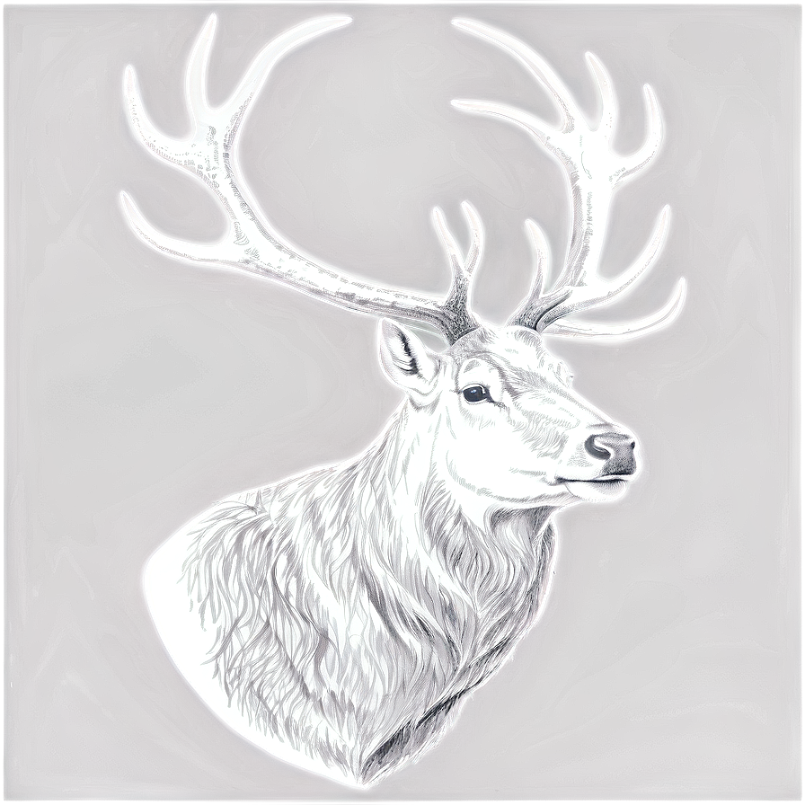 Black And White Stag Png Rkq PNG Image