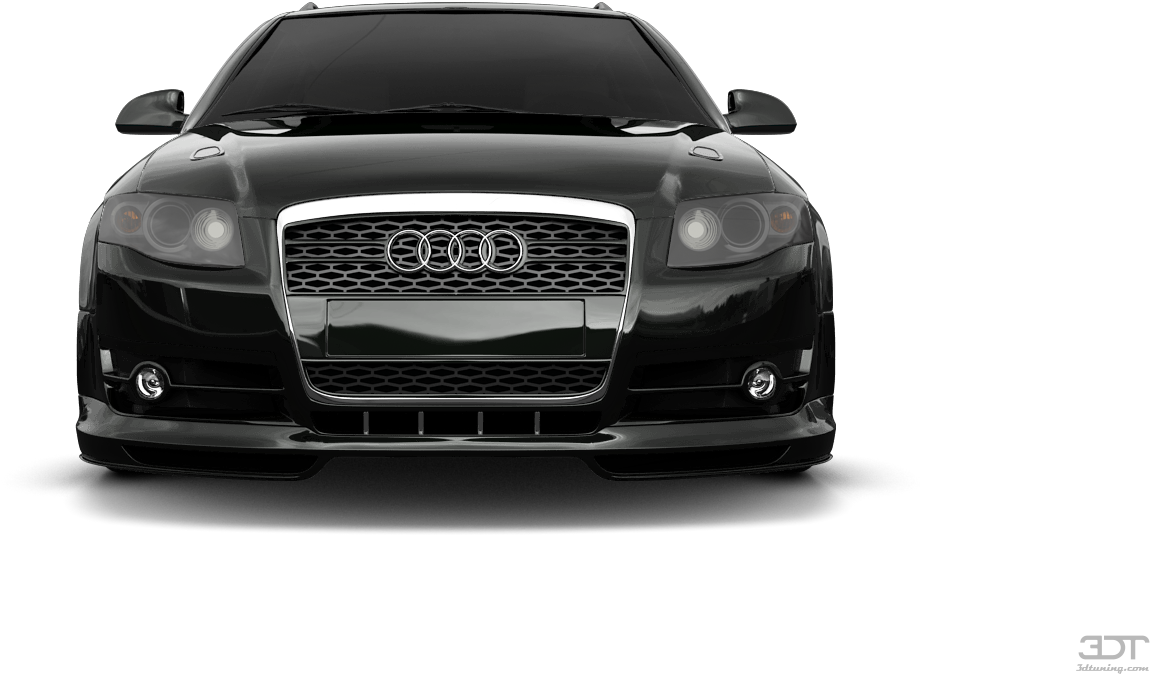 Black Audi Front View PNG Image