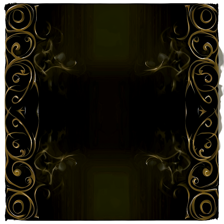 Black Banner With Swirls Png Lab PNG Image