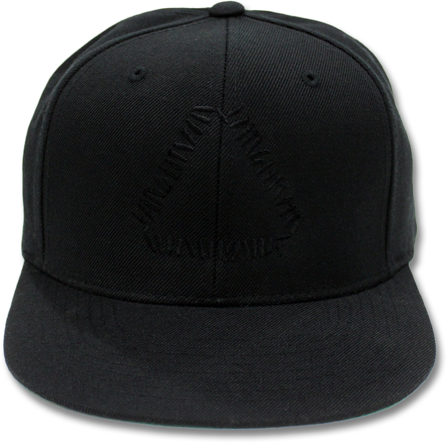 Black Baseball Cap Embroidered Logo PNG Image