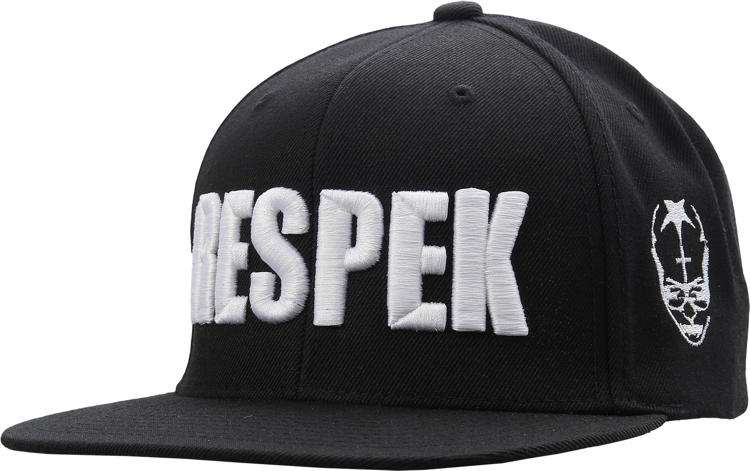 Black Baseball Cap Respek Embroidery PNG Image